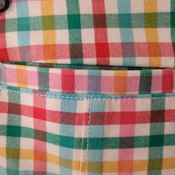 NWT Maeve Anthropologie Grace Gingham Capri Pants - 10.    Y77 - Picture 7 of 13